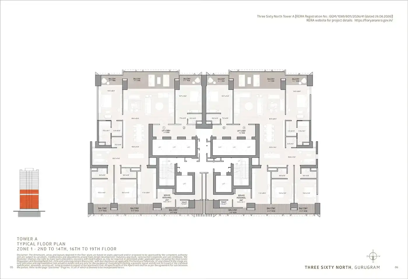 Oberoi Three Sixty North - Floor Plan 1