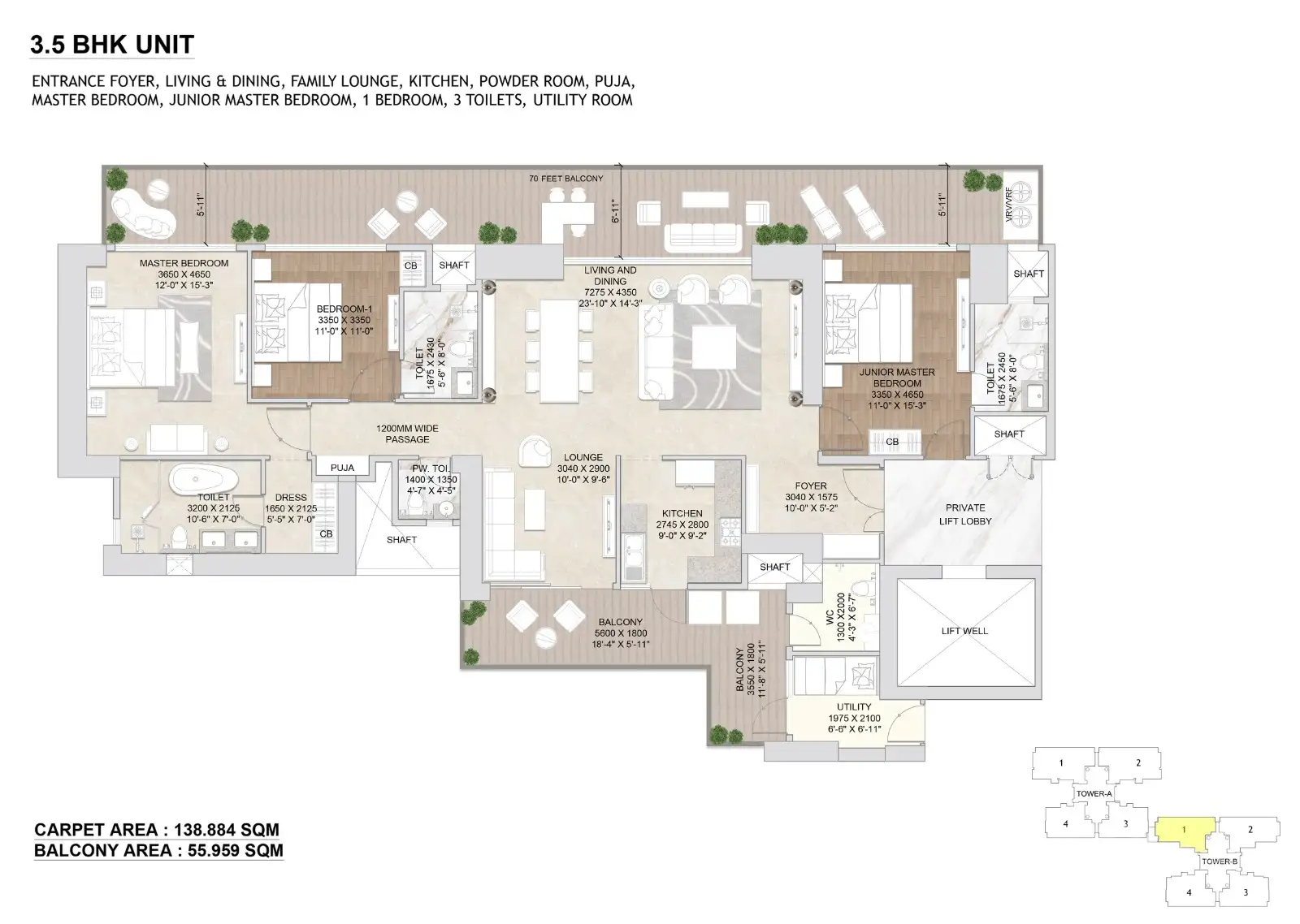 Signature Twin Tower DXP - Floor Plan 1